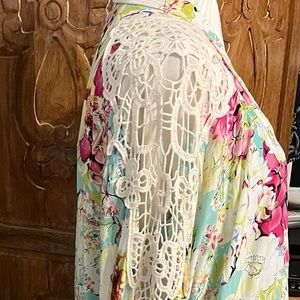 Cover-up colorful floral with butterfly sleeves by Mika & Gala